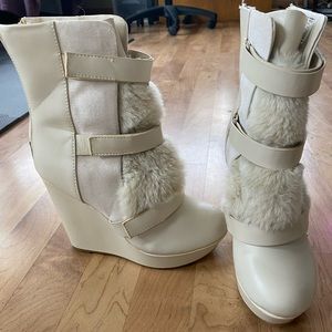 Juicy Couture fur boots